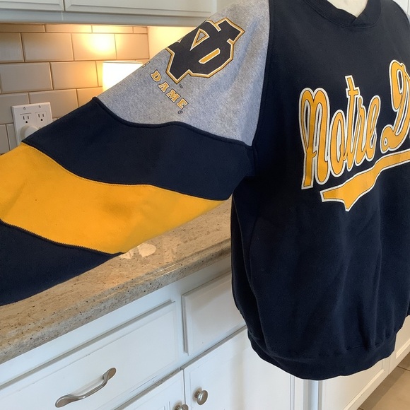 Notre Dame Vintage Sweatshirt Small Galt Sand - Picture 3 of 9